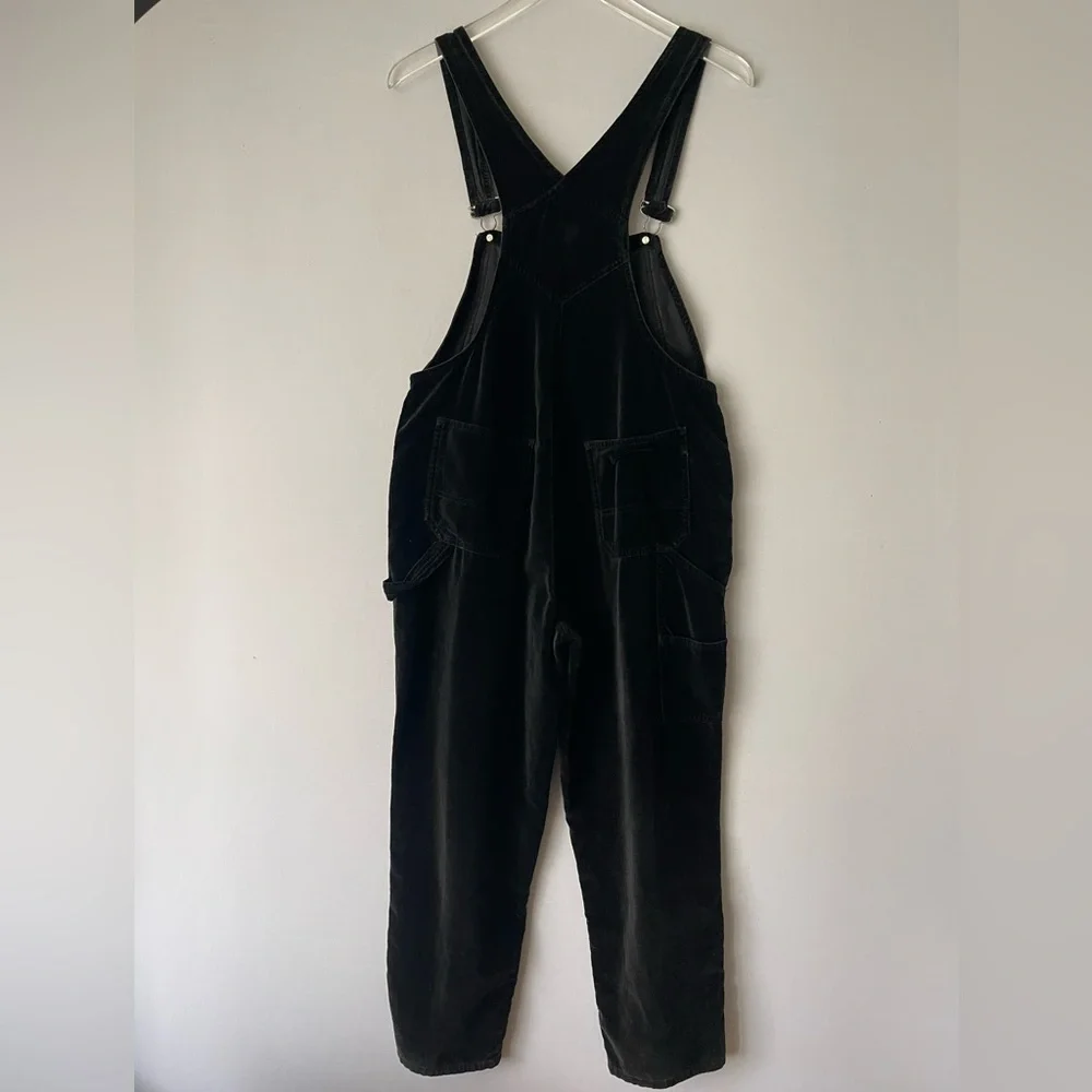 Vintage Gap Kids Cotton Velvet Overalls Black XXL